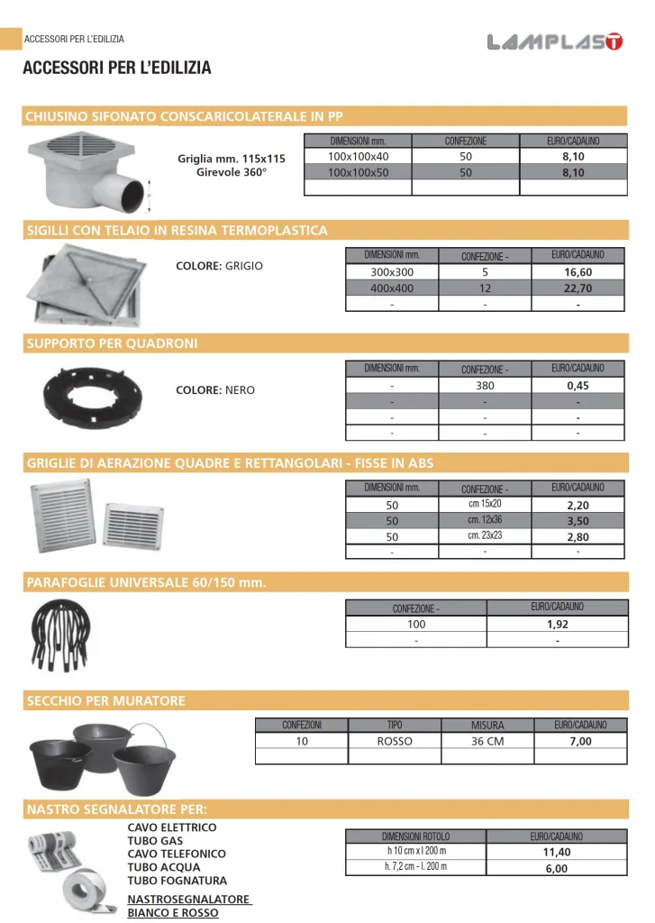 accessori edilizia - lamplast - fermo - marche - L2306